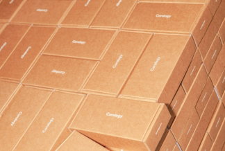 brown labeled box l